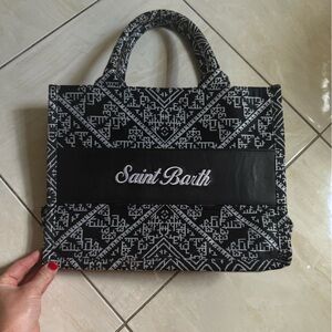Mamour de Saint Barth Black and White Tote Bag